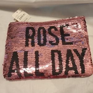 Reversible Sequin Makeup Clutch Purse Bag